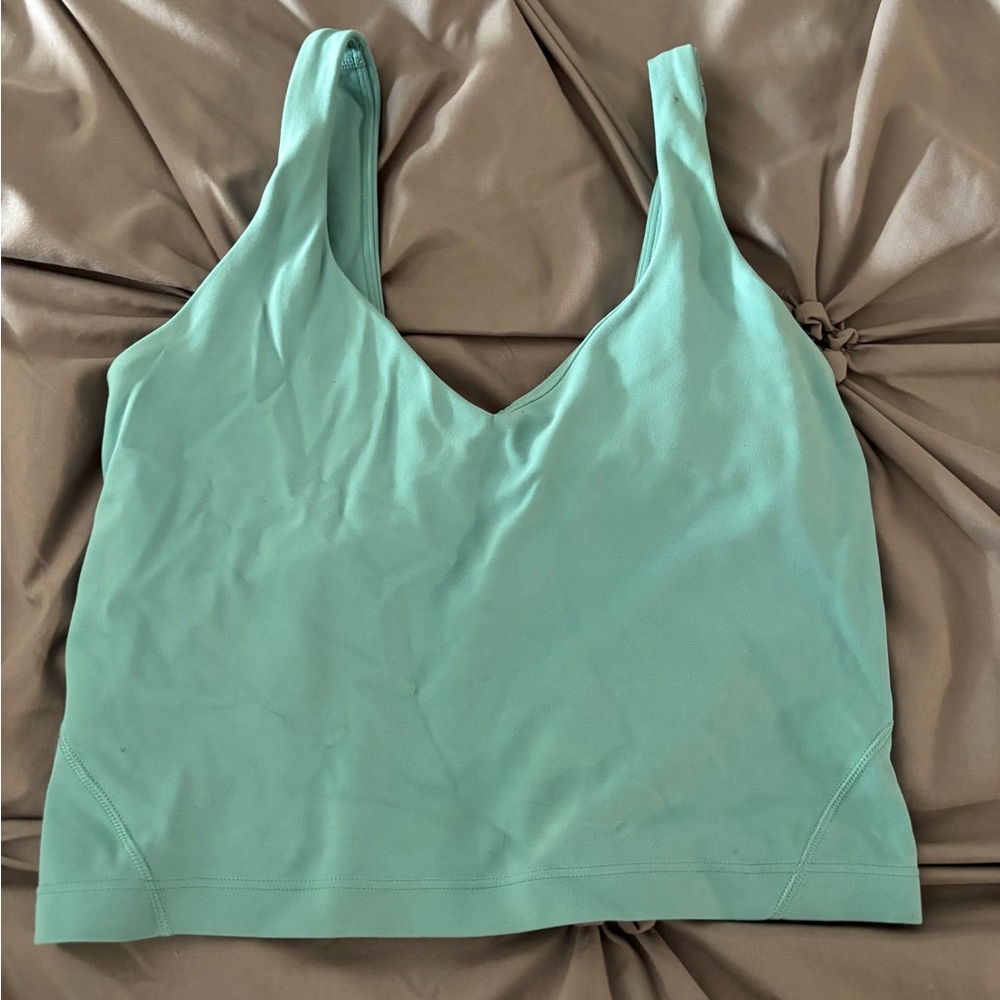 lululemon athletica Mint Green V-Neck Tank Top